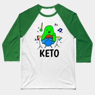 Keto - Funny Avocado Cute Clipart Veggies - Musical Beats Drummer Baseball T-Shirt